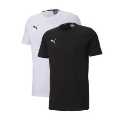 Puma TEAMGOAL 23 CASUALS TEE Doppelpack Größe S Farbe Schwarz/weiß
