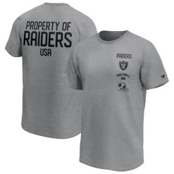 Fanatics Las Vegas Raiders Property Of Graphic T-Shirt Größe L Farbe Grau