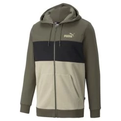 PUMA ESS+ Colorblock FZ Hoodie FL Größe S Farbe Grape Leaf