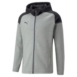Puma TeamCUP Casuals Hooded Jacket Größe M Farbe Medium Grey Heather