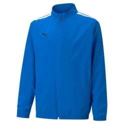 Puma TeamLIGA Sideline Jacke Junior Größe 140 Farbe Electric Blue Lemonade-White