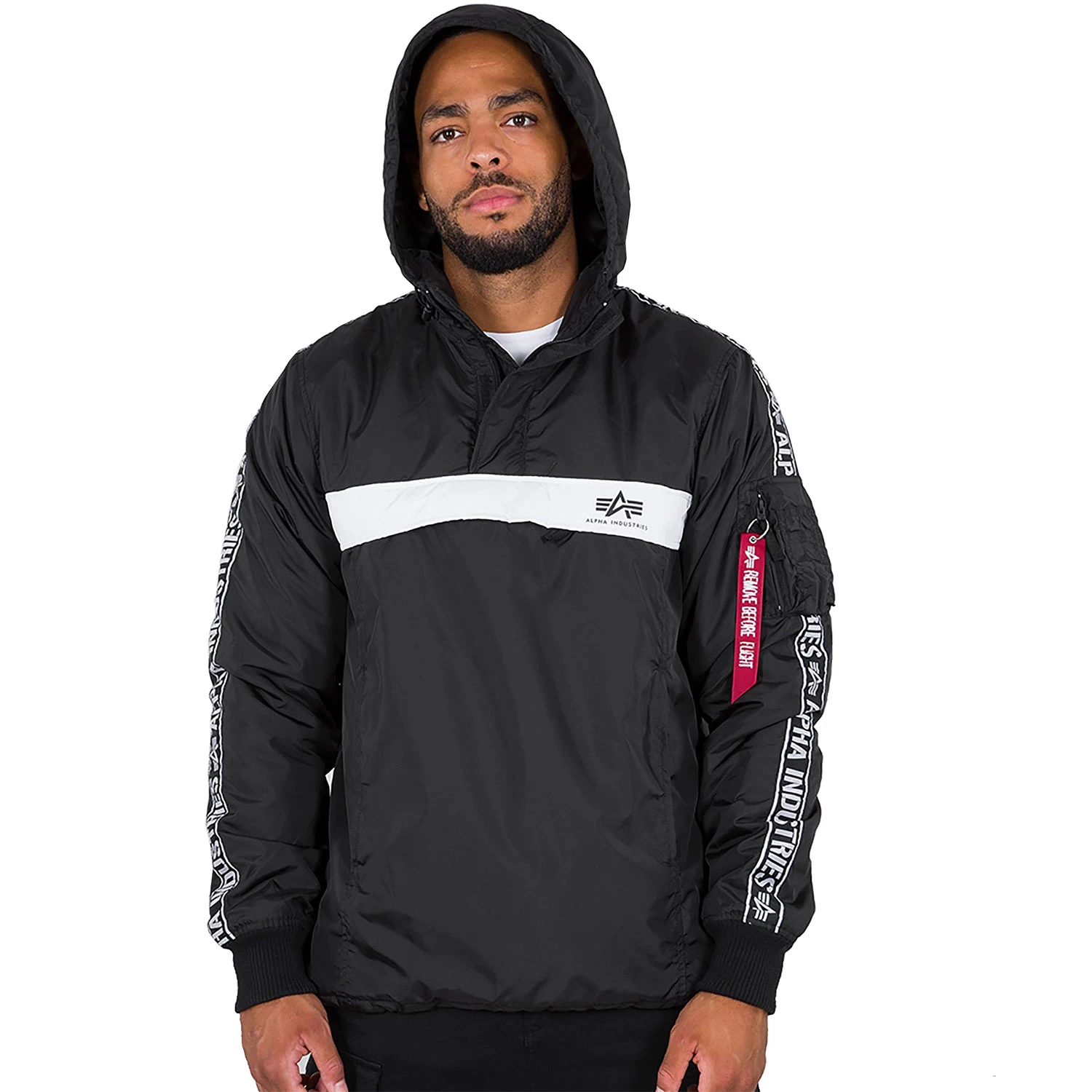 Alpha Industries AI Tape Anorak Herrenjacke Schwarz 198133/03 4 Alpha Industries AI Tape Anorak Herrenjacke Schwarz 198133/03 – Bild 2