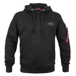 Alpha Industries Back Print Hoody Pullover Schwarz Camo Print