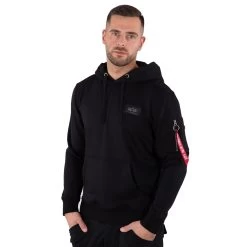 Alpha Industries Back Print Hoody RR Schwarz 178318RR 03