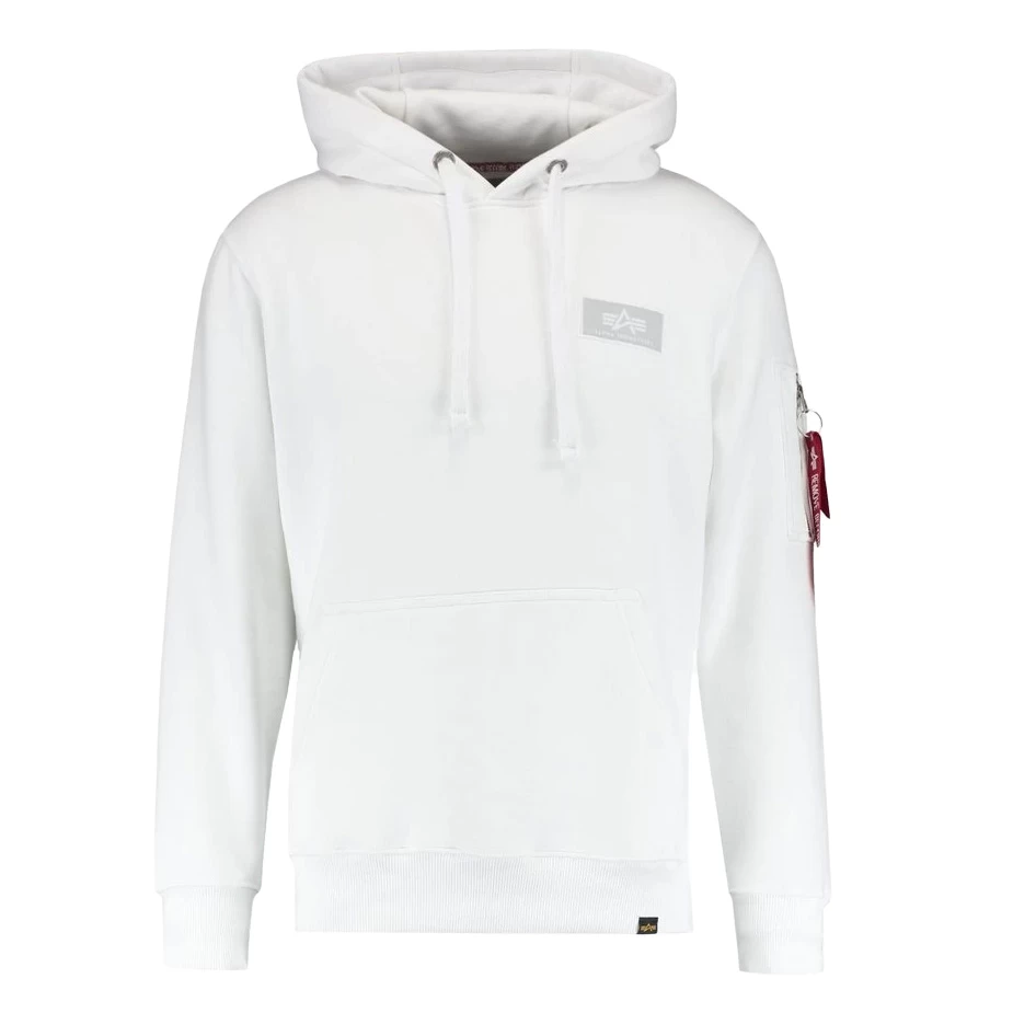 Alpha Industries Back Print Hoody Pullover Weiß Schwarz 178318 09 3 Alpha Industries Back Print Hoody Pullover Weiß Schwarz 178318 09