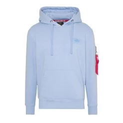Alpha Industries Back Print Hoody Light Blue 178318 513