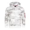 Alpha Industries Back Print Hoody Weiß Grau Camo Print 178318C 385