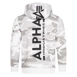 Alpha Industries Back Print Hoody Weiß Grau Camo Print 178318C 385 -Sportbekleidung Alpha Industries Back Print Hoody weiss grau camo Print 178318C 385 14194 2