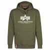 Alpha Industries Basic Hoody Herren Pullover Dark Olive 178312/142 -Sportbekleidung Alpha Industries Basic Hoody Herren Pullover Dark o