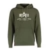 Alpha Industries Basic Hoody Herren Pullover Dark Green 178312 257 -Sportbekleidung Alpha Industries Basic Hoody Herren Pullover dark 1