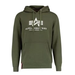 Alpha Industries Basic Hoody Herren Pullover Dark Green 178312 257