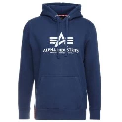 Alpha Industries Basic Hoody Herren Pullover New Navy 178312 435