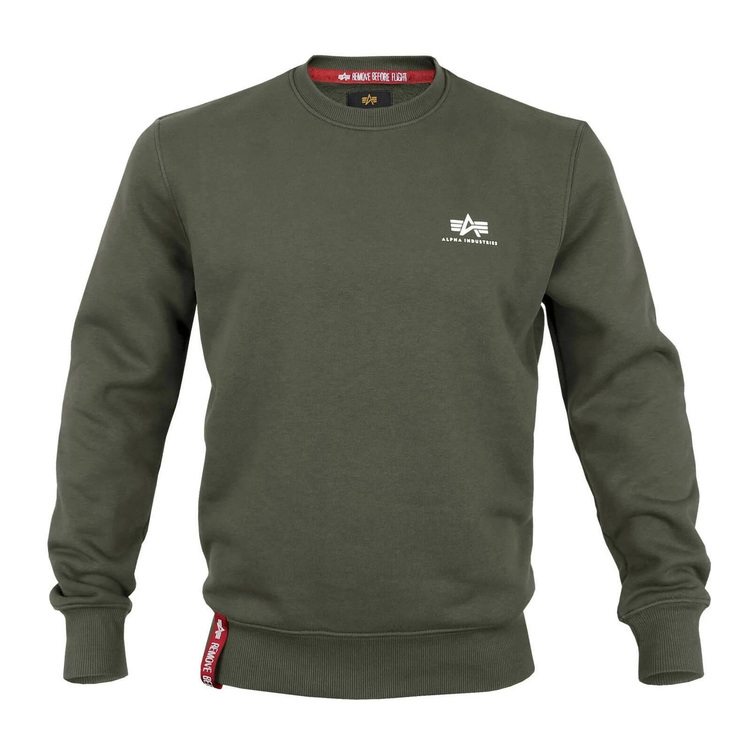 Alpha Industries Basic Sweater Small Logo Olive 188307 142 3 Alpha Industries Basic Sweater Small Logo Olive 188307 142