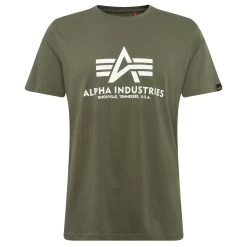 Alpha Industries Basic T-Shirt Oliv Weiß 100501 142