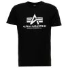 Alpha Industries Basic T-Shirt Schwarz Weiß 100501 03 -Sportbekleidung Alpha Industries Basic T Shirt schwarz weiss 100501 03 13470