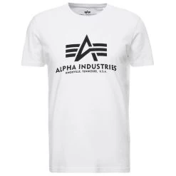 Alpha Industries Basic T-Shirt Weiß Schwarz 100501 09