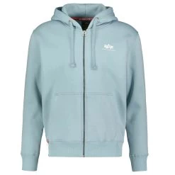 Alpha Industries Basic Zip Hoody SL Herren Schwarz 118342 -Sportbekleidung Alpha Industries Basic Zip Hoody SL Herren schwarz 118342 03 14279 4