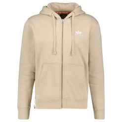 Alpha Industries Basic Zip Hoody SL Herren Schwarz 118342 -Sportbekleidung Alpha Industries Basic Zip Hoody SL Herren schwarz 118342 03 14279 8