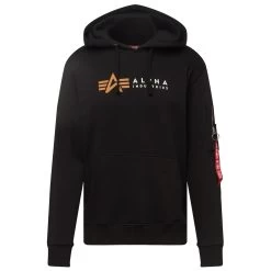 Alpha Industries Label Hoody Herren Schwarz 118331 03