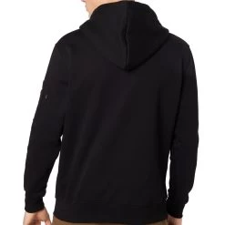 Alpha Industries Label Hoody Herren Schwarz 118331 03 -Sportbekleidung Alpha Industries Label Hoody Herren schwarz 118331 03 14117 2