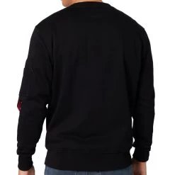 Alpha Industries Label Sweater Herren Schwarz 118312 03 -Sportbekleidung Alpha Industries Label Sweater Herren schwarz 118312 03 14116 2