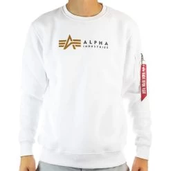 Alpha Industries Label Sweater Herren Weiß 118312 09