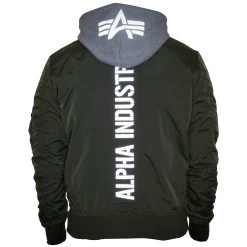 Alpha Industries MA-1 TT Hood Back Print Reflective Bomberjacke Green 106103/01 11 Alpha Industries MA-1 TT Hood Back Print Reflective Bomberjacke Green 106103/01 -Sportbekleidung Alpha Industries MA 1 TT Hood Back Print Reflective Bomberjacke sage green 106103 01 14348 4