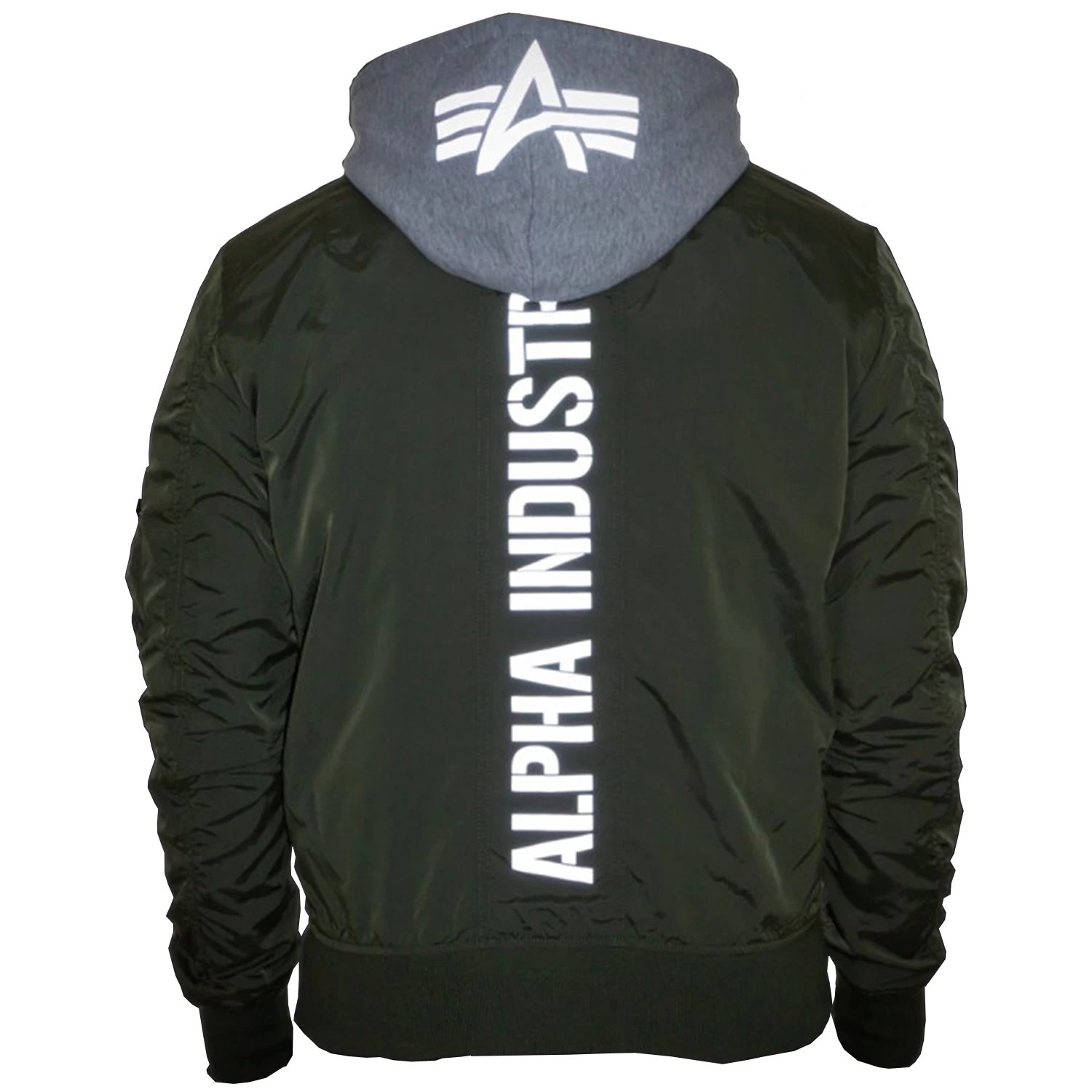 Alpha Industries MA-1 TT Hood Back Print Reflective Bomberjacke Green 106103/01 7 Alpha Industries MA-1 TT Hood Back Print Reflective Bomberjacke Green 106103/01 – Bild 5