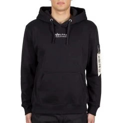 Alpha Industries Organics EMB Hoody Herren Schwarz 118350 649