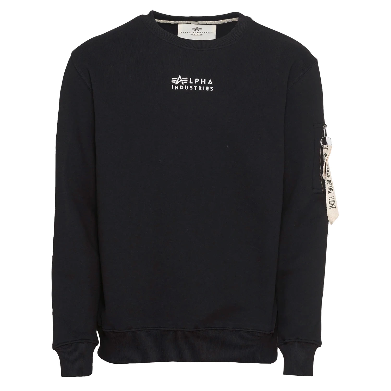 Alpha Industries Organics EMB Sweater Herren Schwarz 118316 649 3 Alpha Industries Organics EMB Sweater Herren Schwarz 118316 649