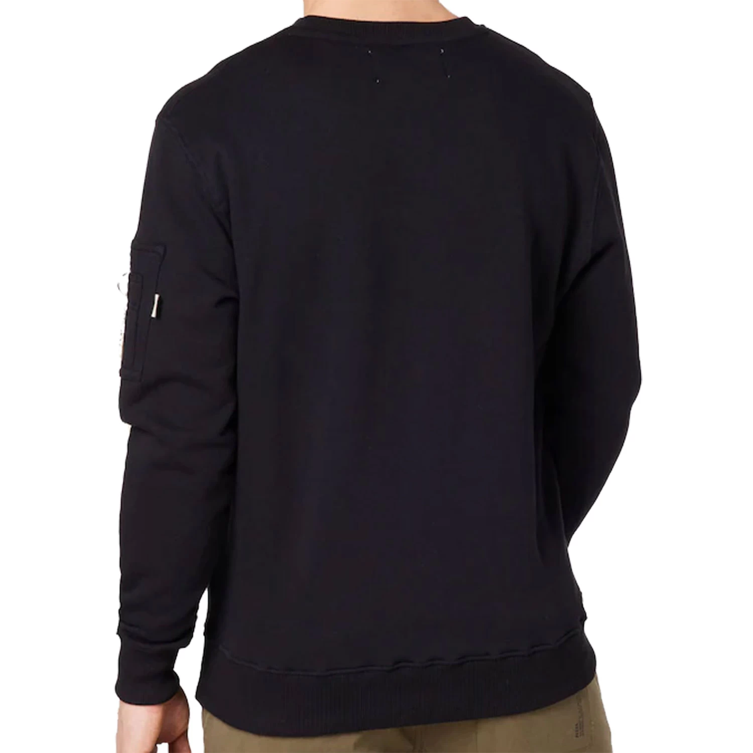 Alpha Industries Organics EMB Sweater Herren Schwarz 118316 649 4 Alpha Industries Organics EMB Sweater Herren Schwarz 118316 649 – Bild 2