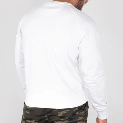 Alpha Industries X-Fit Sweat Herren Pullover Weiß -Sportbekleidung Alpha Industries X Fit Sweat Herren Pullover weiss 13461 1