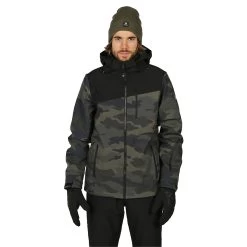 Brunotti Barry Men Jacket Herren Ski- Snowboardjacke Grün Schwarz Camo