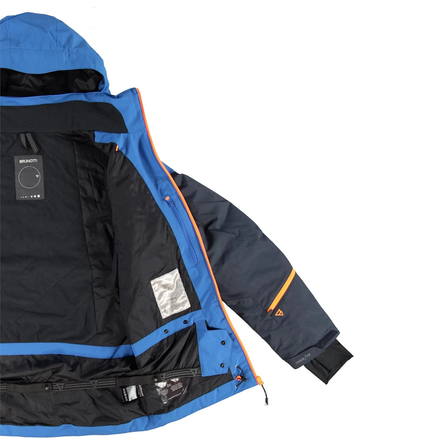 Brunotti Kentucky Men Jacket Herren Ski- Snowboardjacke Blau Orange 5 Brunotti Kentucky Men Jacket Herren Ski- Snowboardjacke Blau Orange – Bild 3