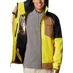Columbia Centerport™ II Skijacke Für Herren Outdoorjacke Gelb Schwarz 13 Columbia Centerport™ II Skijacke Für Herren Outdoorjacke Gelb Schwarz -Sportbekleidung Columbia Centerport II wasserdichte Skijacke fuer Herren Outdoorjacke gelb schwarz 14785 4
