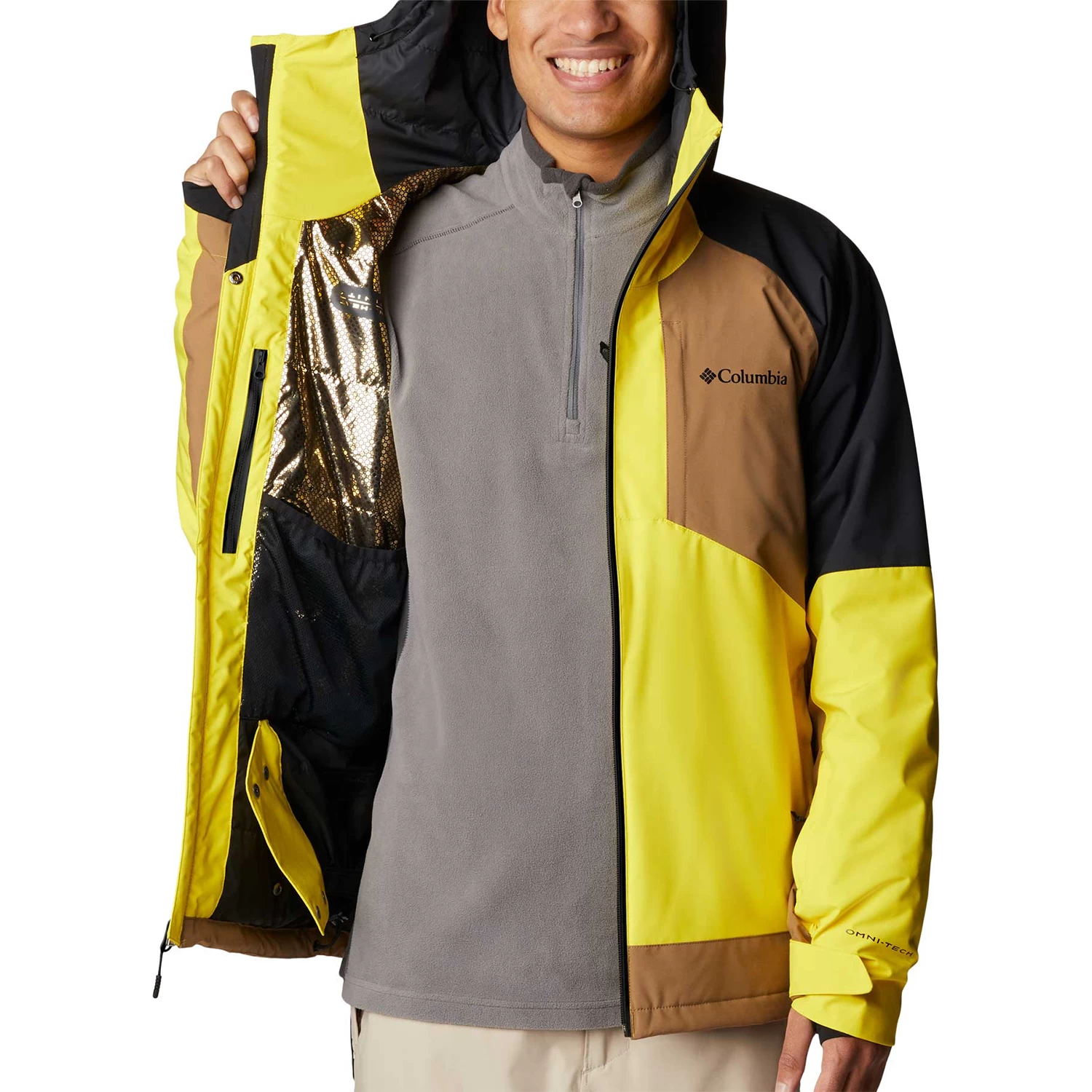 Columbia Centerport™ II Skijacke Für Herren Outdoorjacke Gelb Schwarz 6 Columbia Centerport™ II Skijacke Für Herren Outdoorjacke Gelb Schwarz – Bild 4