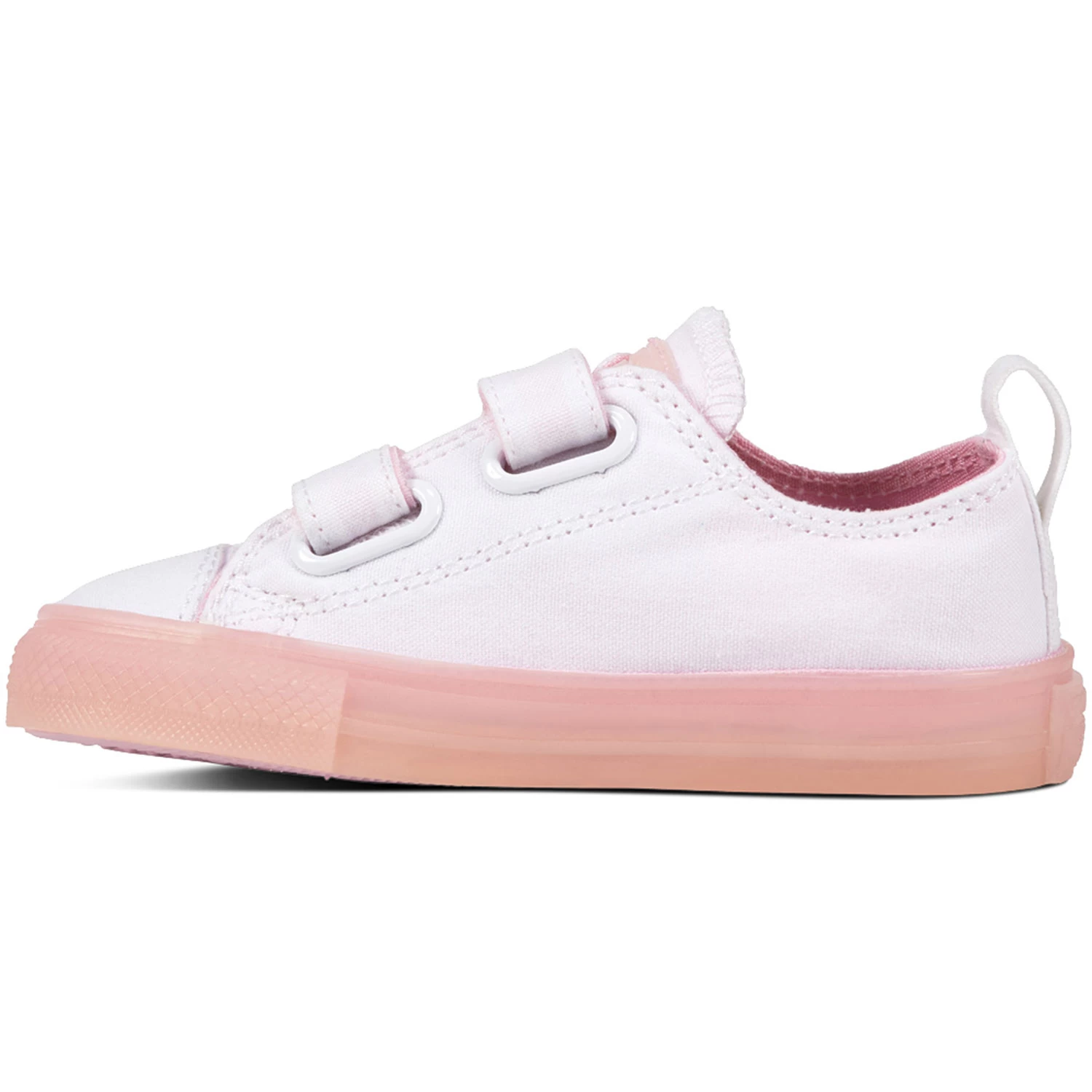 Converse All Star 2V OX Chucks Kinder Klettschuh Weiß Pink 760750C 4 Converse All Star 2V OX Chucks Kinder Klettschuh Weiß Pink 760750C – Bild 2