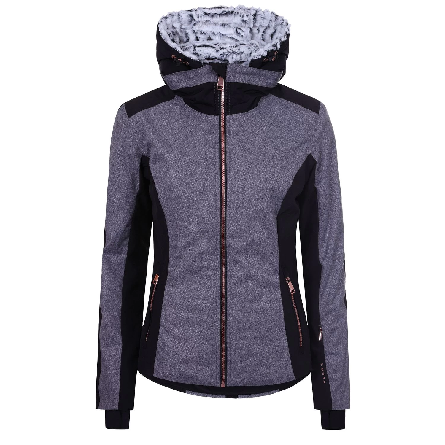Luhta Blanka Damen Skijacke Grau Schwarz 2 32440 413 L 810 3 Luhta Blanka Damen Skijacke Grau Schwarz 2 32440 413 L 810