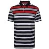 Luhta Karhuvuori Herren Poloshirt Mehrfarbig Gestreift 7 37524 401L 655 -Sportbekleidung Luhta Kariniemi Herren Poloshirt weiss 7 37526 315L 980 14019 3