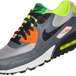 Nike Air Max 90 (GS) Sneaker Grau Orange Neon Gelb -Sportbekleidung Nike Air Max 90 GS Sneaker grau orange n 2