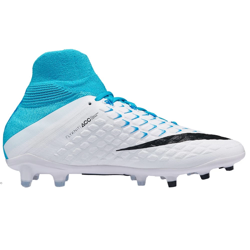 Nike JR Hypervenom Phantom III FG Fußballschuh Weiß Blau 4 Nike JR Hypervenom Phantom III FG Fußballschuh Weiß Blau – Bild 2