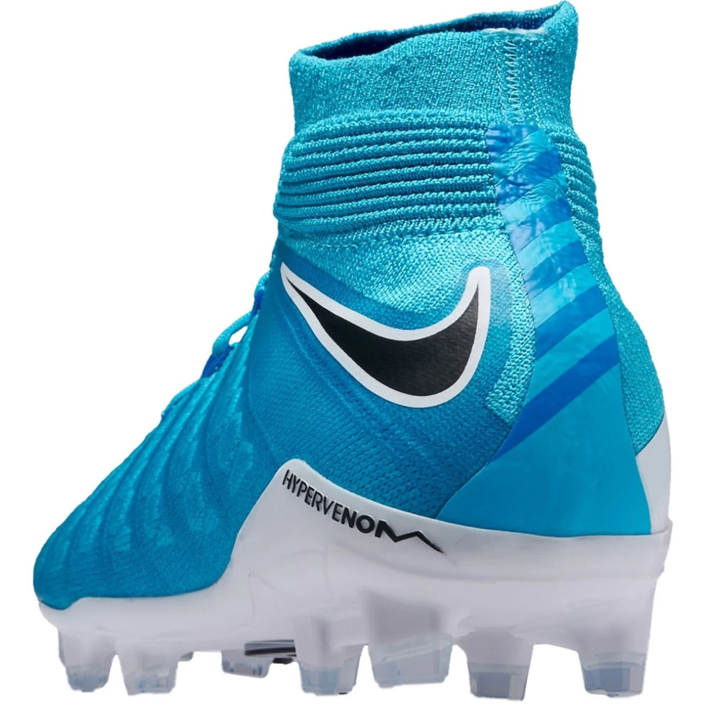 Nike JR Hypervenom Phantom III FG Fußballschuh Weiß Blau 5 Nike JR Hypervenom Phantom III FG Fußballschuh Weiß Blau – Bild 3