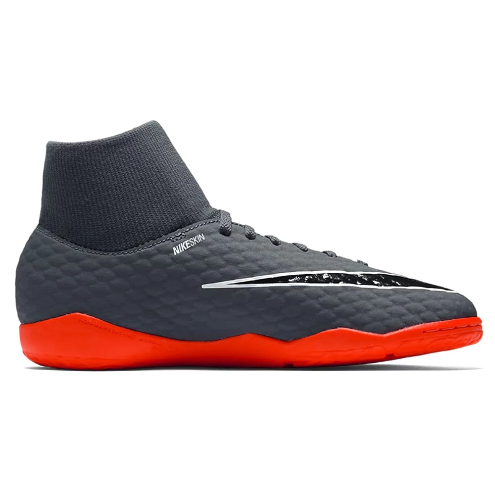 Nike JR Phantom 3 Academy DF IC Hallenschuhe Grau Orange AH7291 081 3 Nike JR Phantom 3 Academy DF IC Hallenschuhe Grau Orange AH7291 081