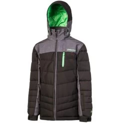 Protest Broox JR Kinder Ski Snowboardjacke Schwarz Grau Grün