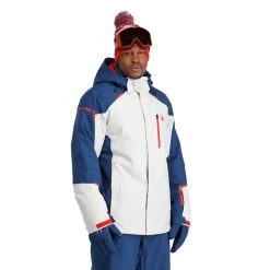 Spyder Herren Skijacke Copper Jacket 221046 9 Spyder Herren Skijacke Copper Jacket 221046 -Sportbekleidung Spyder Copper Jacket Herren Skijacke weiss blau 221046 086 14765 2