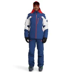 Spyder Leader Jacket Herren Skijacke 221026 -Sportbekleidung Spyder Leader Jacket Herren Skijacke blau rot 221026 415 14780 4