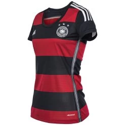 Adidas DFB Away Trikot Damen WM 2014 Schwarz Rot Silber G74523