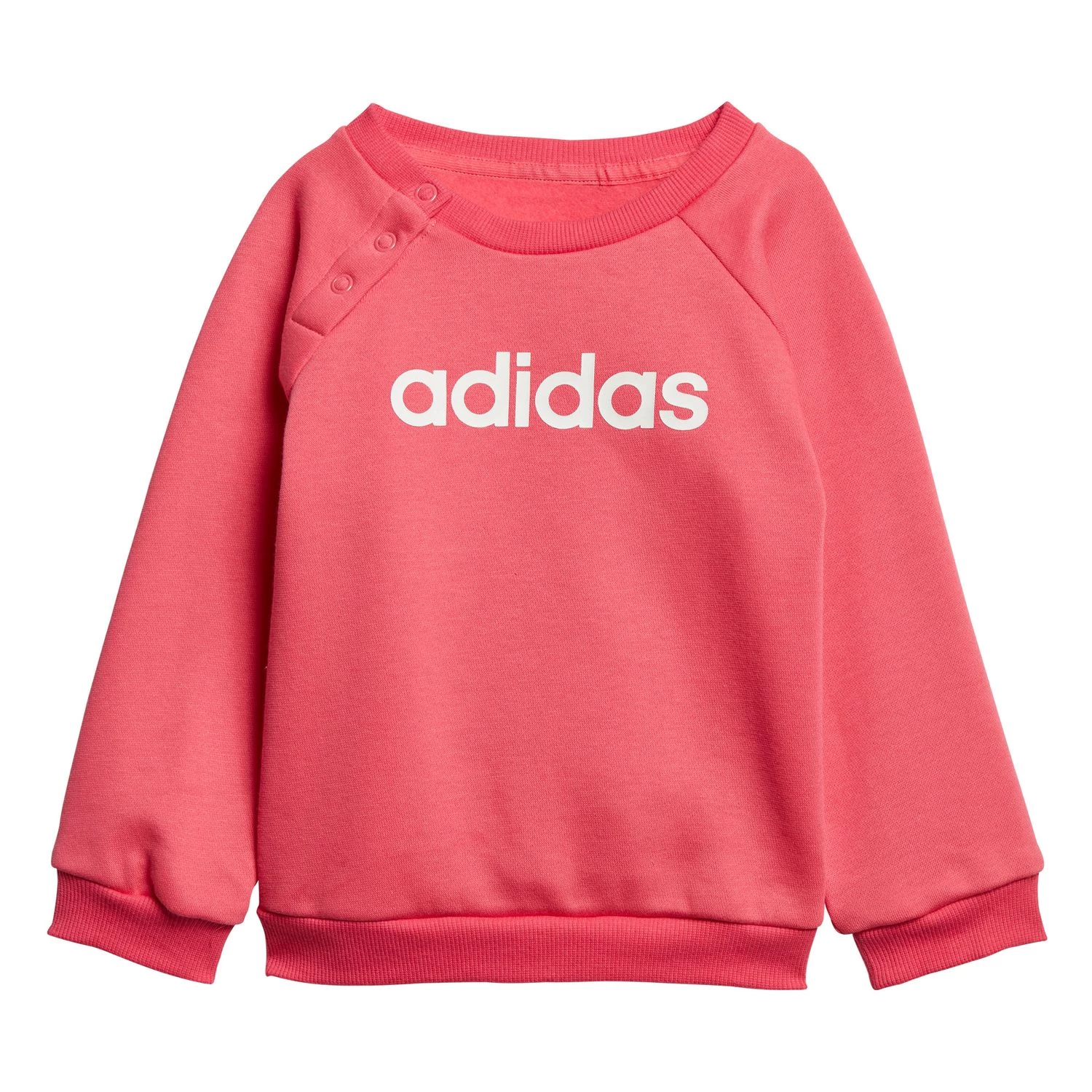 Adidas Linear Jogger Fleece Kleinkind Jogginganzug Pink Grau EI7962 4 Adidas Linear Jogger Fleece Kleinkind Jogginganzug Pink Grau EI7962 – Bild 2