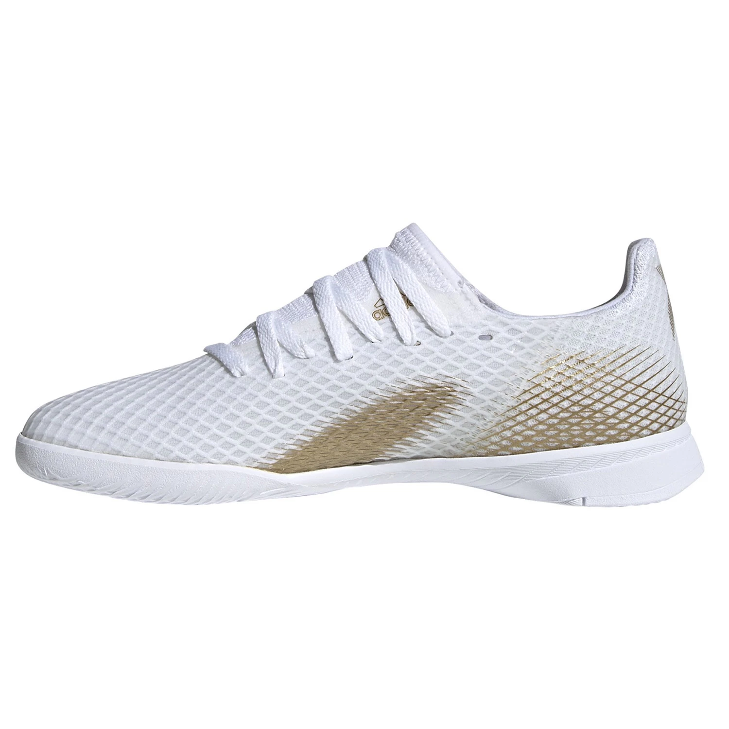 Adidas X Ghosted.3 IN Kinder Fußball Hallenschuhe Weiß Gold 4 Adidas X Ghosted.3 IN Kinder Fußball Hallenschuhe Weiß Gold – Bild 2