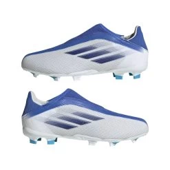 Adidas X Speedflow.3 LL FG J Kinder Fußball Nockenschuhe Weiß Blau -Sportbekleidung adidas X Speedflow 3 LL FG J Kinder Fussball Nockenschuhe weiss blau 14465 7
